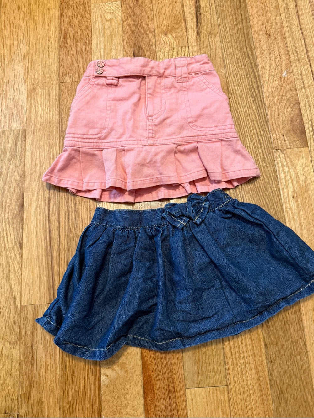 Girls Pink Ruffle Skirt and Denim ruffle skirt